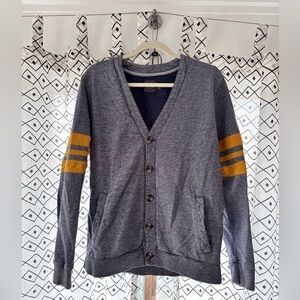 Hawkings McGill size Large varsity stripes 💯 cotton cardigan